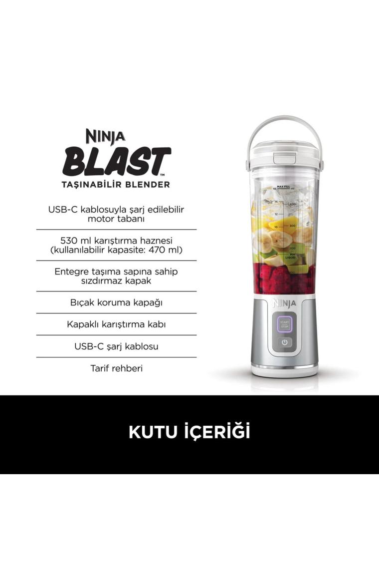 Shark Ninja Blast™ Taşınabilir Blender - Beyaz