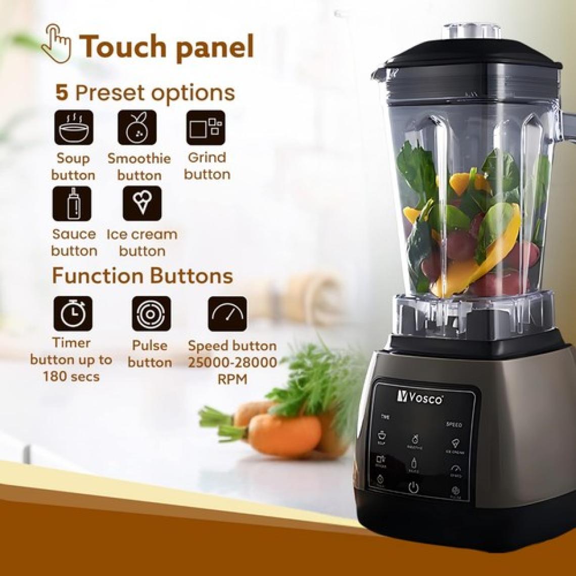 Vosco Home Pro Blender 1600W 2l Gri