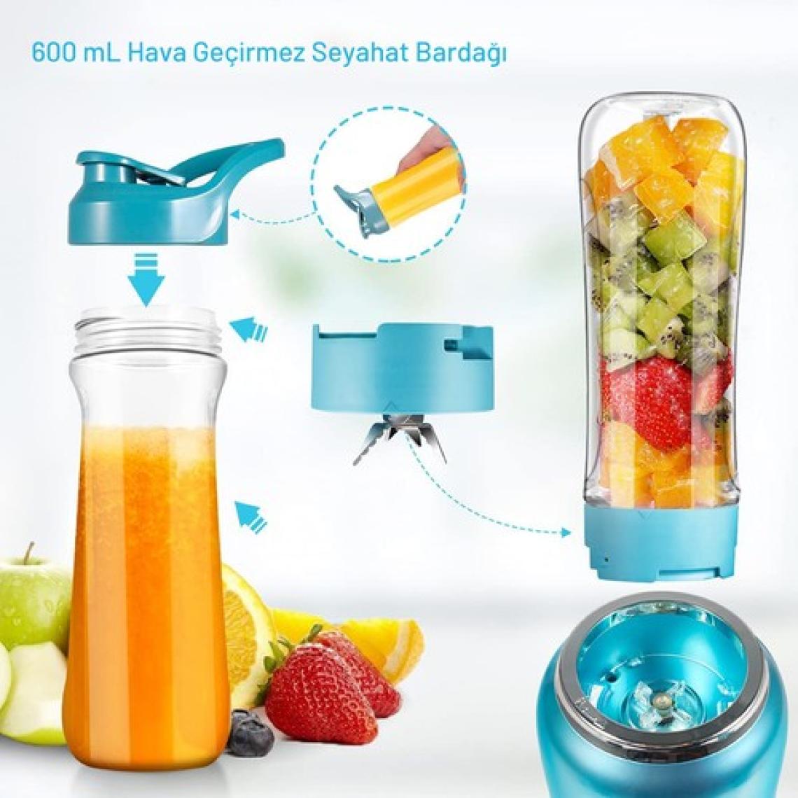 Yui M18 3 In 1 Kişisel Smoothie Retro Blender -Öğütücü-Cam Doğrayıcı Koyu Gri (Yui Türkiye Garantili)