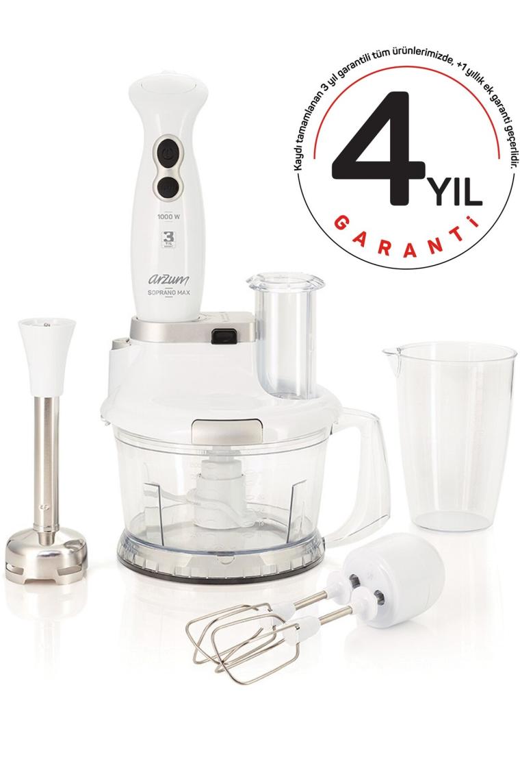 Arzum AR1004 Soprano Max Multi Beyaz 1000 W Blender Seti