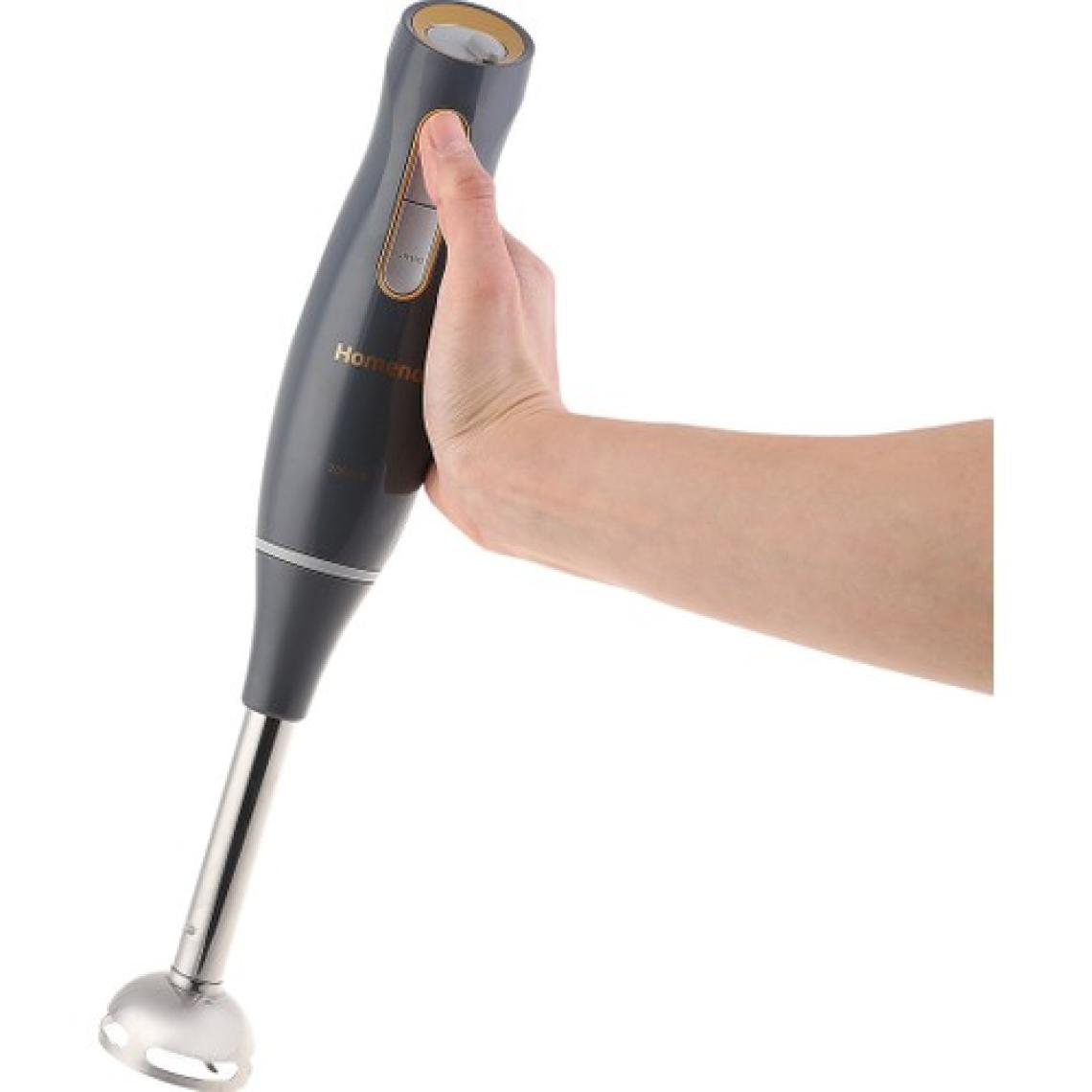 Homend Handmaid 1962H Çoklu Blender Seti 1000W – 750 ml Doğrayıcı, 800 ml Ölçü Kabı, Çırpma ve Doğrama Özellikli, Paslanmaz Çelik Bıçak, Antrasit-Gold