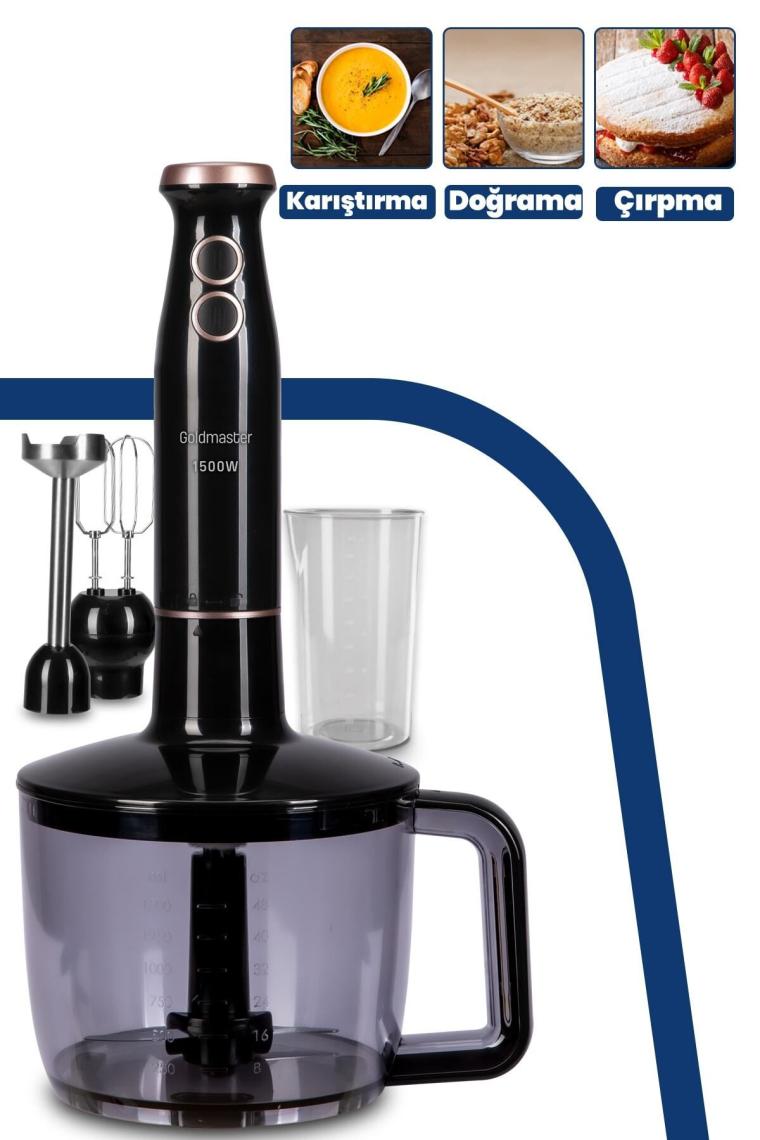 Goldmaster GM-7273 Bestmax Siyah Gold 1500 W Blender Seti