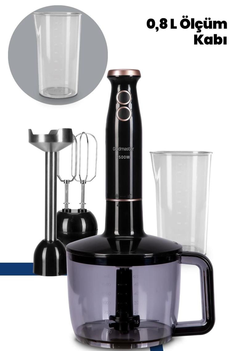 Goldmaster GM-7273 Bestmax Siyah Gold 1500 W Blender Seti