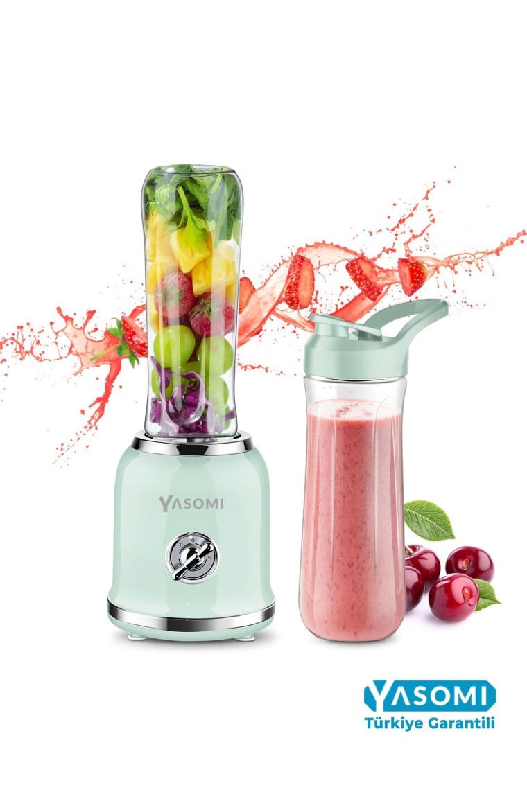 Yasomi BL019 Retro Smoothie Blender Yeşil (Yasomi Türkiye Garantili )