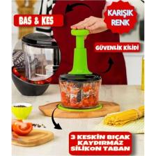 Karışık Renk Çelik Bıçaklı Basmalı El Rondosu | Rondo Blender