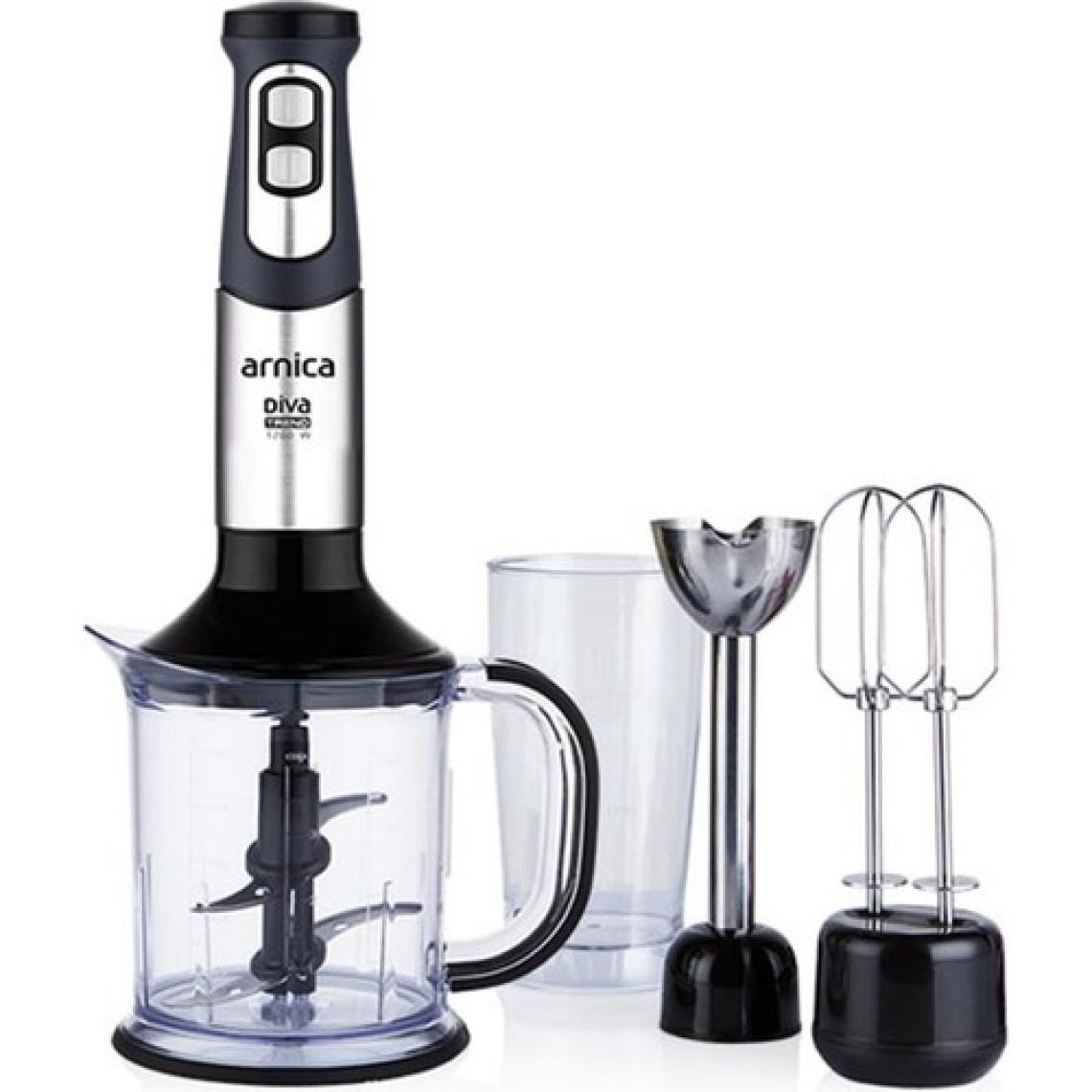Arnica Diva Trend GH21592 Blender Seti - Siyah - 1200 Watt