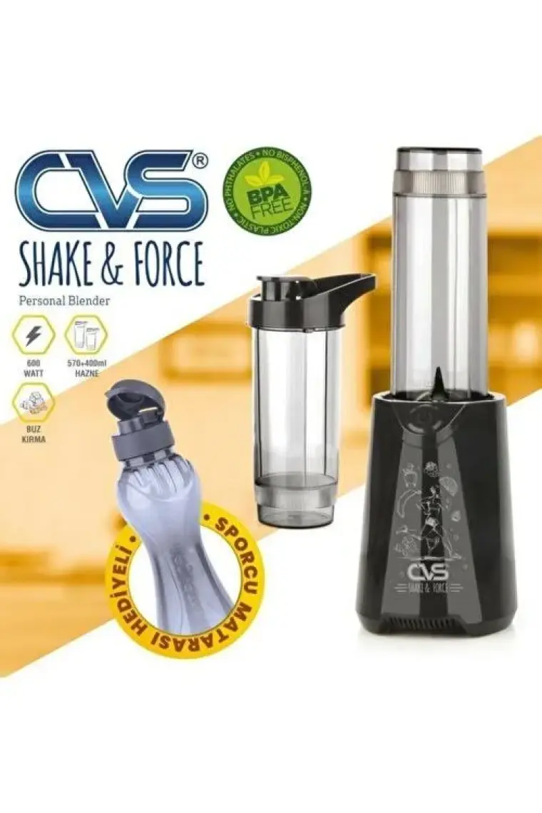 Cvs DN-4515 Shake And Force Kişisel Blender Seti Siyah Renk