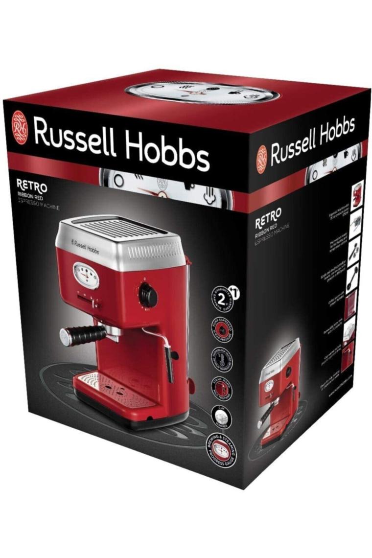 Sumeno Espresso Kahve Makinesi Retro Kırmızı Süzgeç 15 Bar 2 Fincan Başlığı 1 1 L Çıkarılabilir Su Tankı Buharlı Süt Köpüğü Porsiyon Kaşığı 28250-56