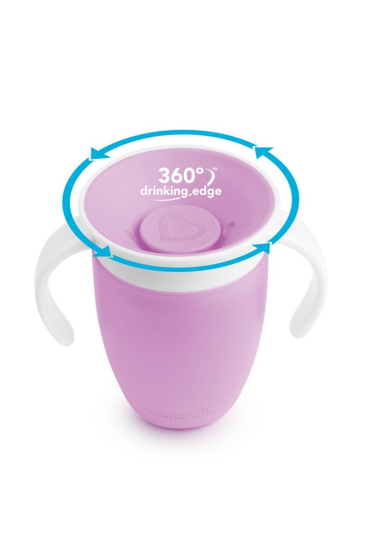 Munchkin Mucize 360° Mor Alıştırma Bardağı 6 Ay+ 207 ml