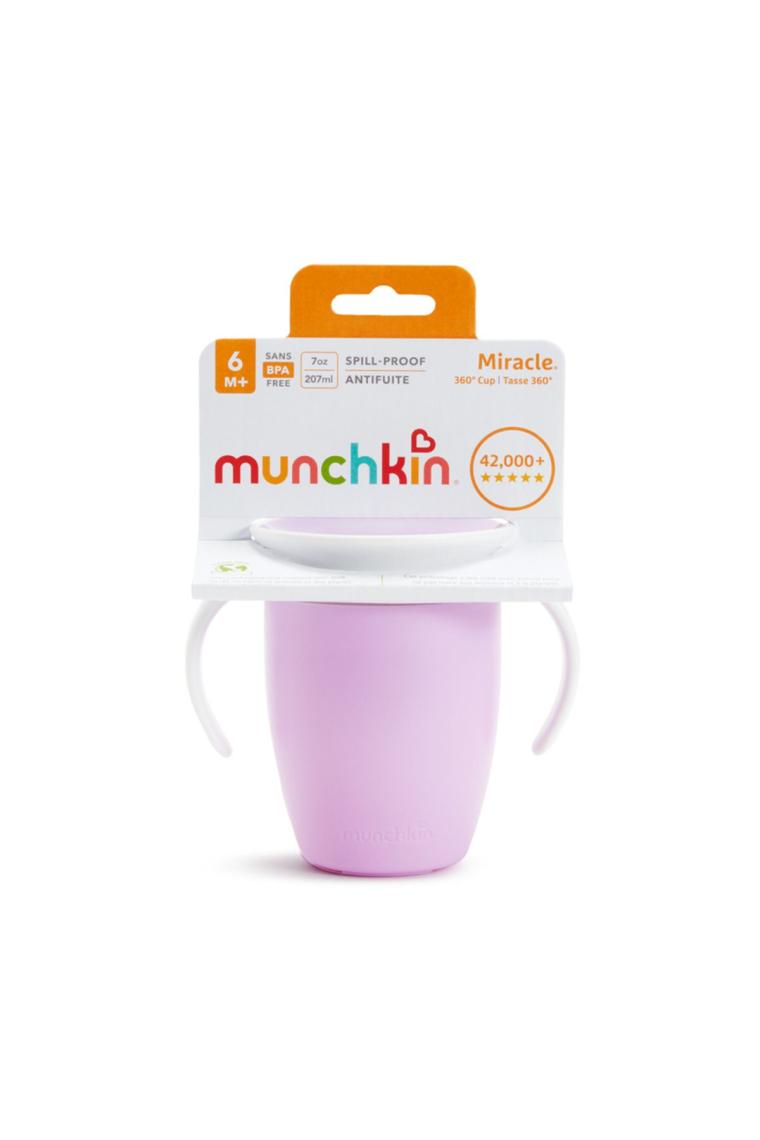 Munchkin Mucize 360° Mor Alıştırma Bardağı 6 Ay+ 207 ml