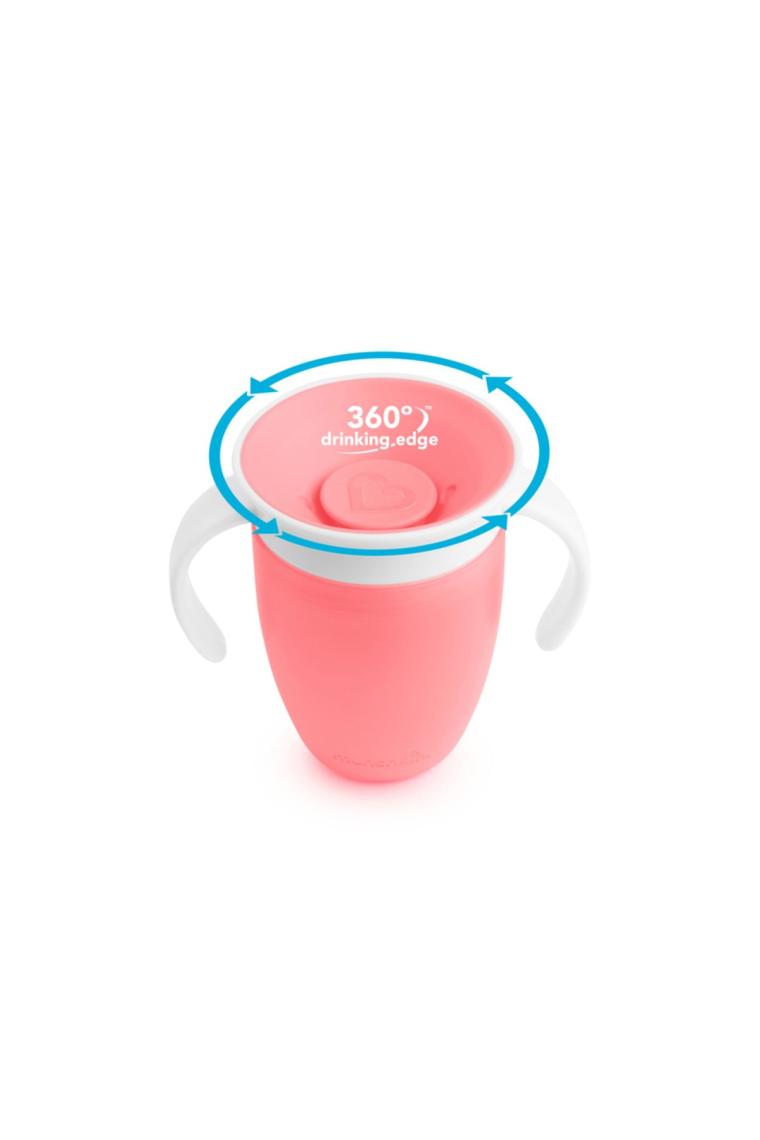 Munchkin Mucize 360° Pembe Alıştırma Bardağı 6 Ay+ 207 ml