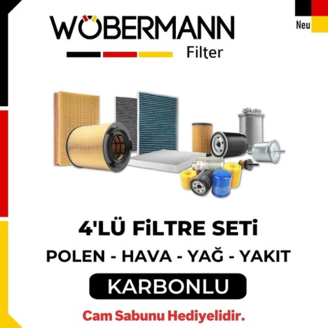 Wöbermann Toyota Auris 1.4 D4D Filtre Bakım Seti 2010-2018 4lü Karbonlu