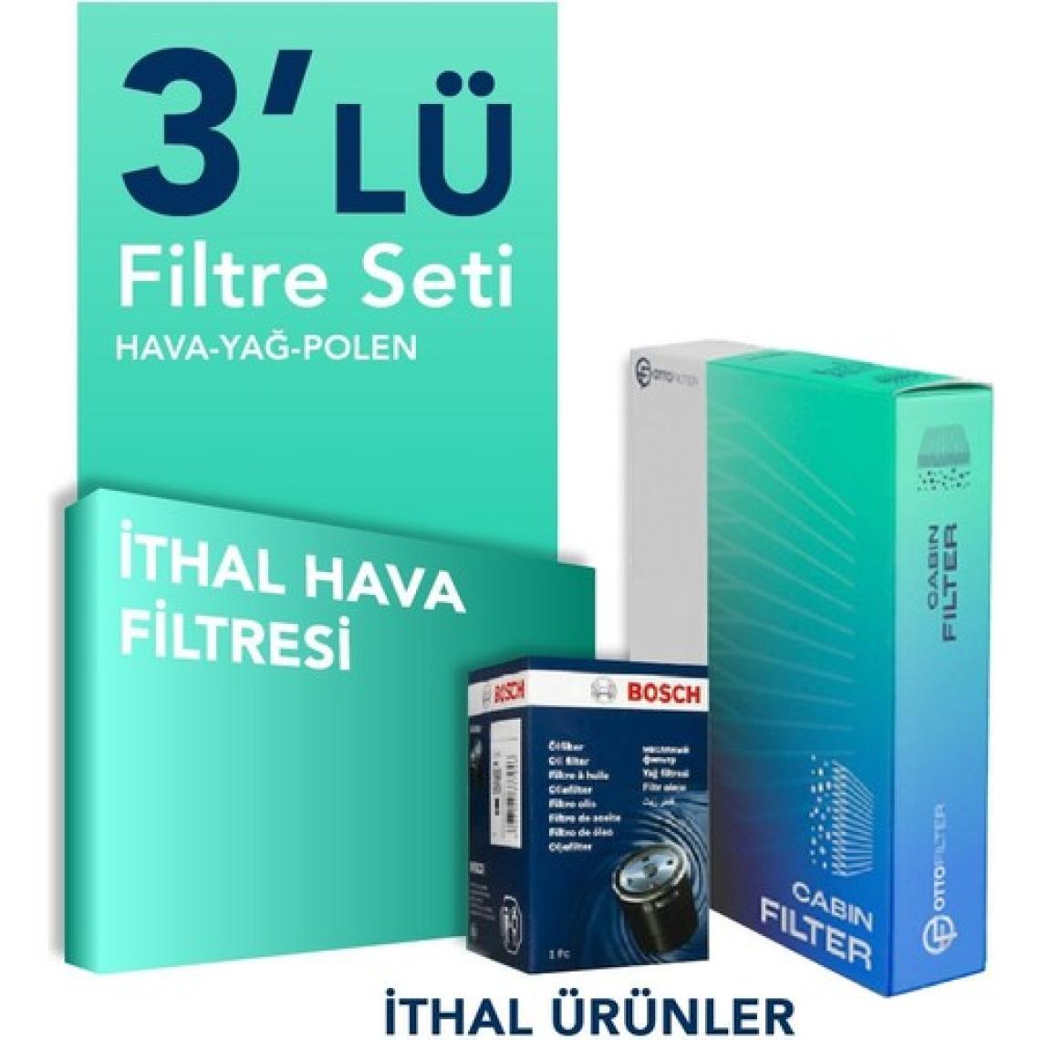 İTHAL Nissan Almera 1.5 Filtre Bakım Seti (2001-2008) 3 Lü