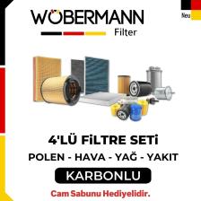 Wöbermann Toyota Corolla 1.4 D4D Filtre Bakım Seti 2010-2018 4lü Karbonlu