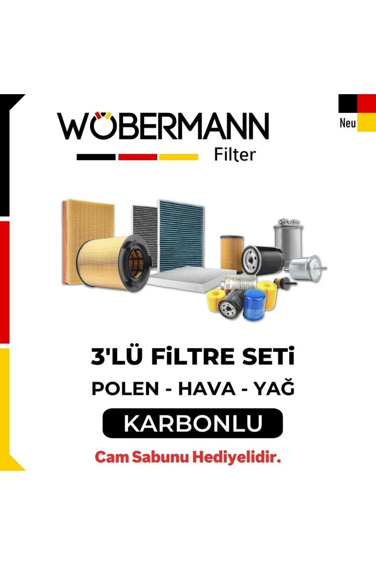 Wöbermann Toyota Corolla 1.6 Filtre Bakım Seti 2003-2007 3lü Karbonlu