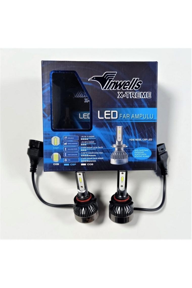9005 (HB3) Yeni Nesil Metal Turbo Led Xenon Ampul Seti 6000k