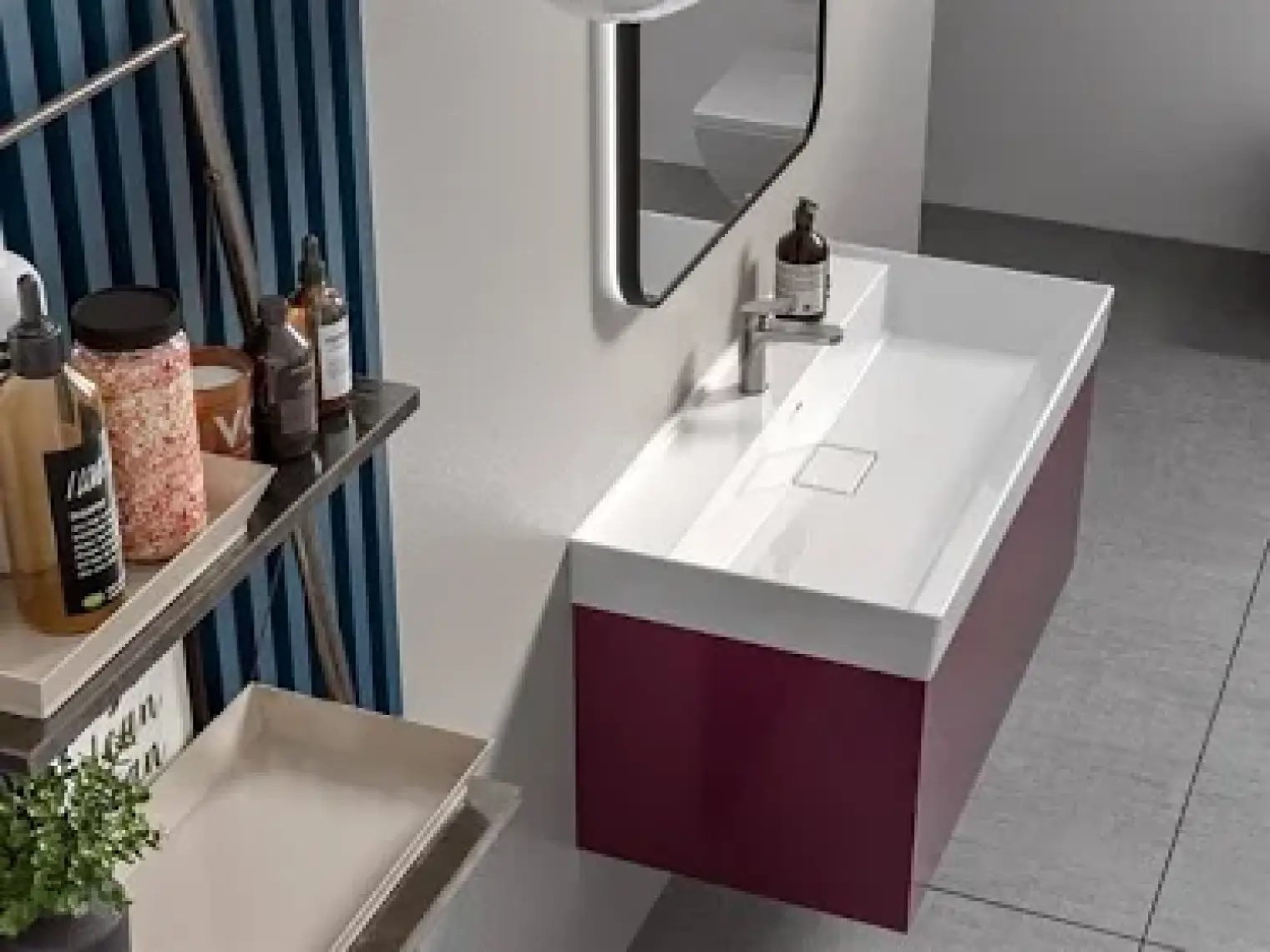 Turkuaz Seramik Sharp Etajerli Lavabo 80  x  48 cm