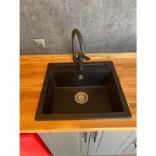 Nokta Elegance  Granit Evye Siyah Tek Gözlü Mutfak Evyesi 55 x 50 cm