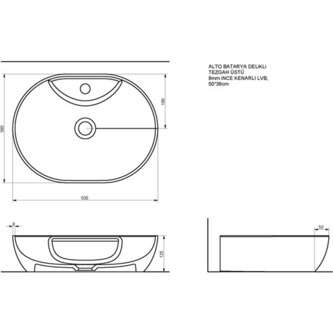 Seramiksan Alto Lavabo Beyaz - A002061H