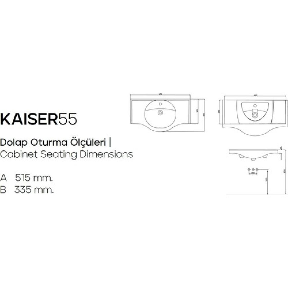 Karen Banyo Kaiser 55 CM Lavabo