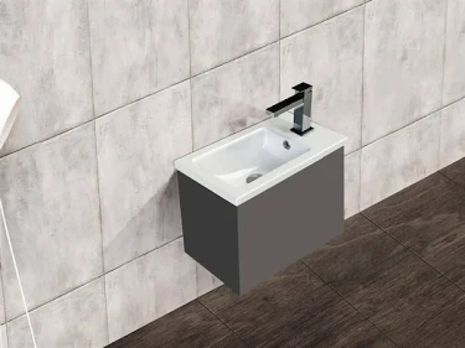 Turkuaz Seramik Cerastyle Mini L Lavabo 24X42CM