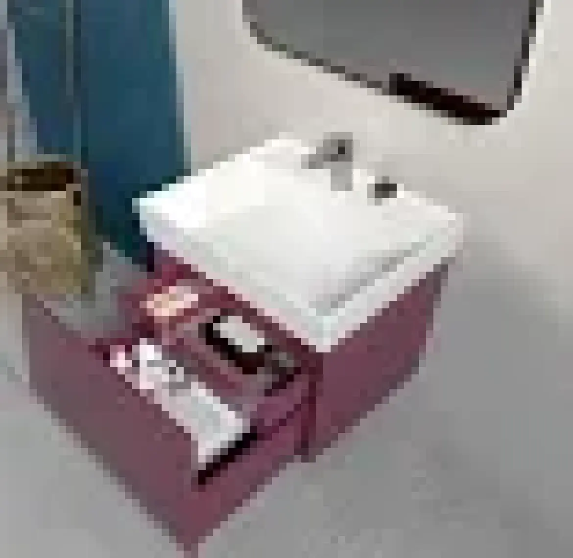 Cerastyle Turkuaz Sharp Etajerli Lavabo 60*48  cm