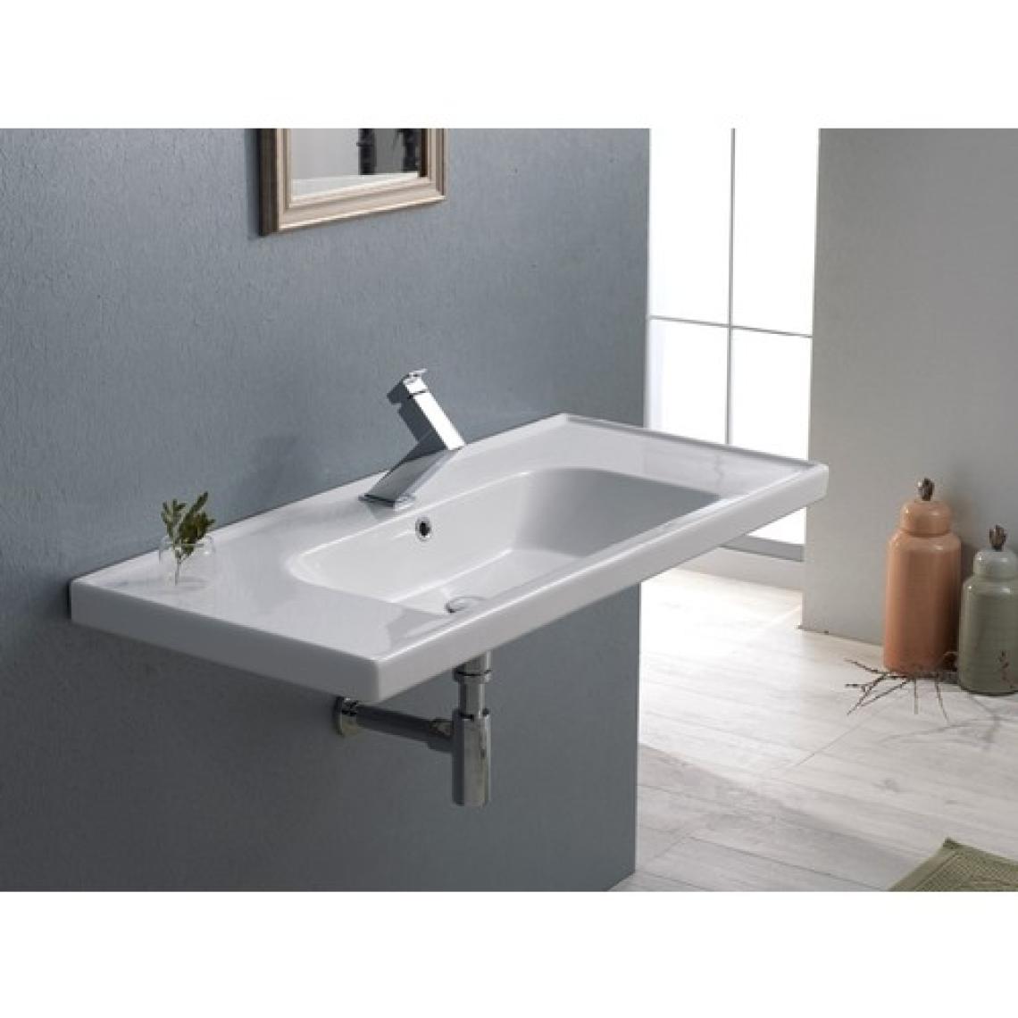 Cerastyle Turkuaz Seramik Frame Etajerli Lavabo 80 x 45  cm
