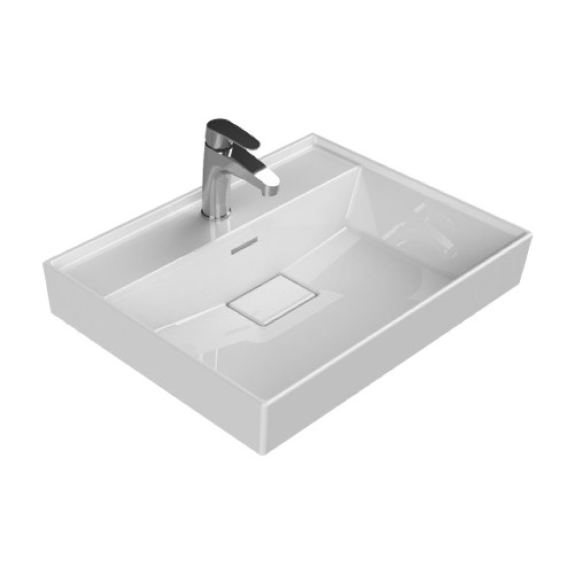 Cerastyle Turkuaz Sharp Etajerli Lavabo 60*48  cm