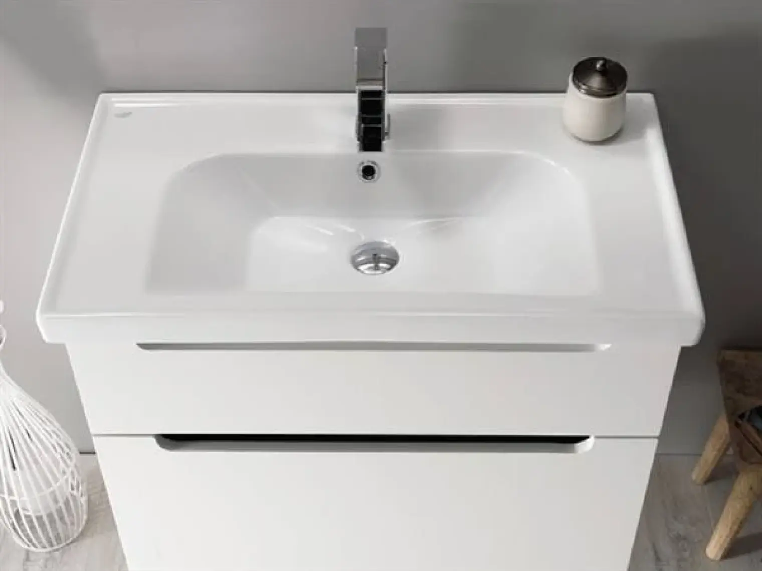 Cerastyle Turkuaz Seramik Frame Etajerli Lavabo 80 x 45  cm