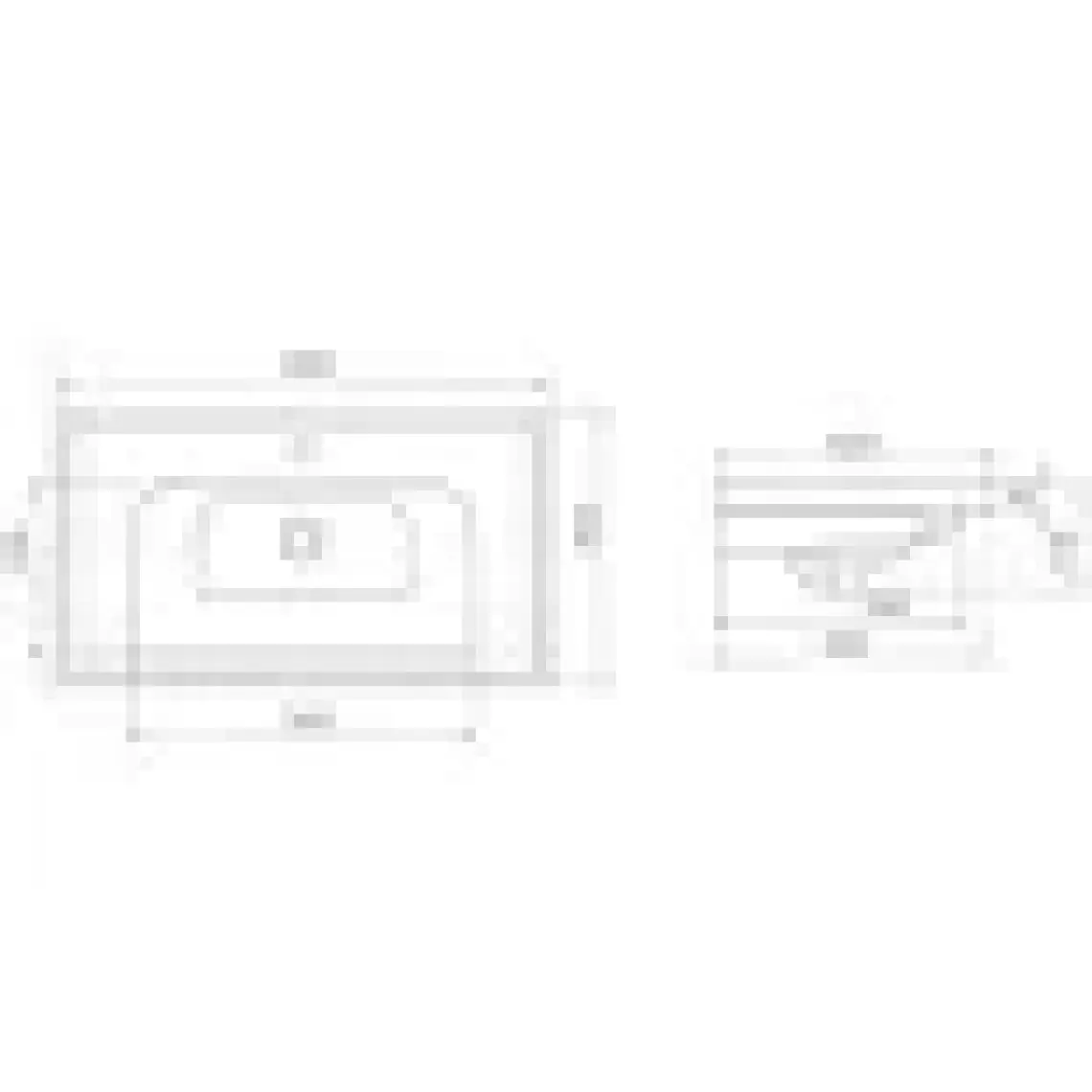 Cerastyle Turkuaz Seramik Frame Etajerli Lavabo 80 x 45  cm