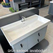 Turkuaz Seramik Sharp Etajerli Lavabo 80  x  48 cm