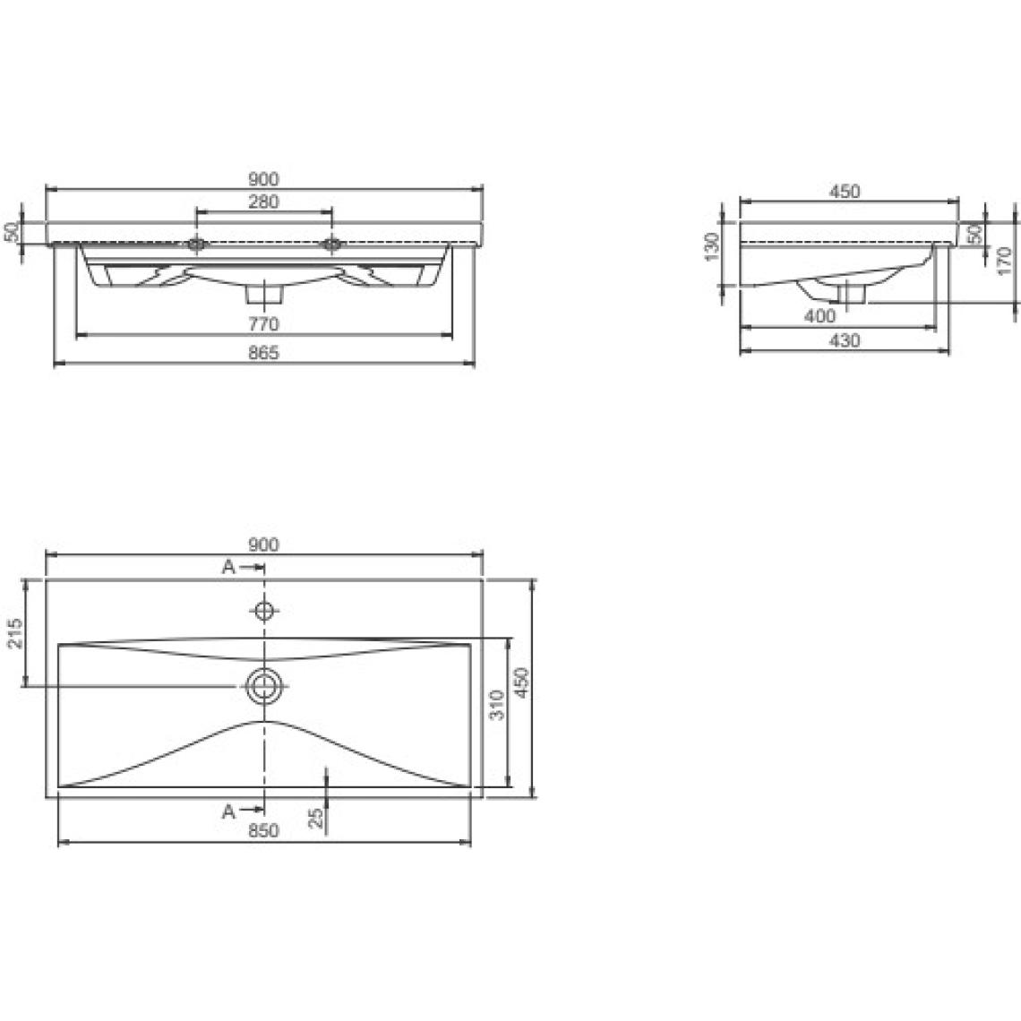 Turkuaz Seramik Cerastyle Elite 90 cm Lavabo