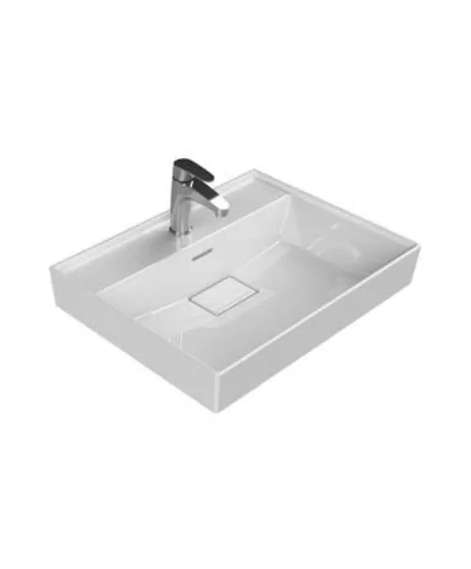 Cerastyle Turkuaz Sharp Etajerli Lavabo 60*48  cm