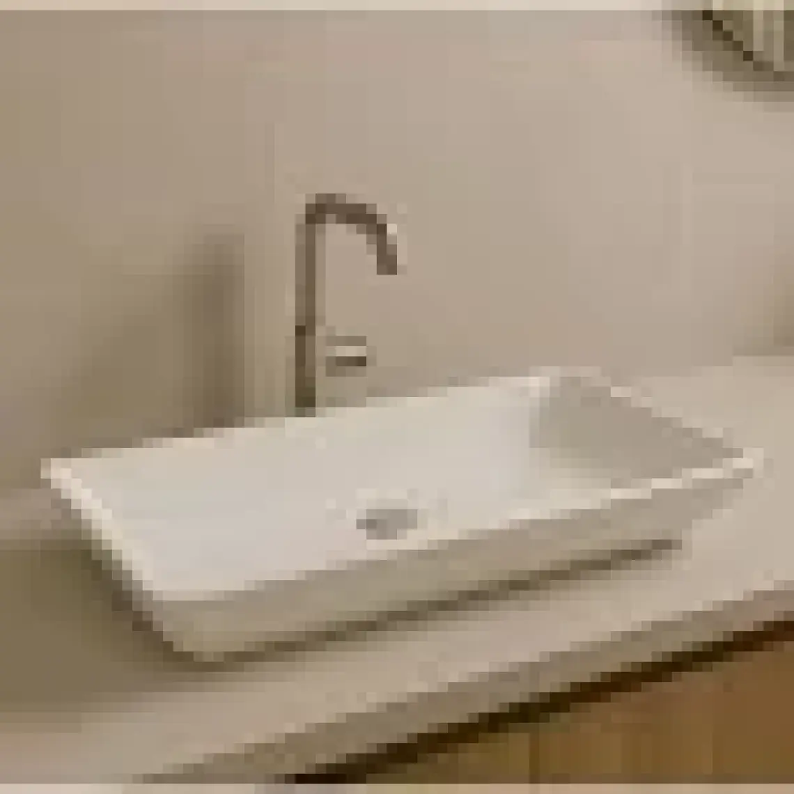 Newarc Domino Tezgah Üstü Deliksiz Lavabo 68x38 cm 5019