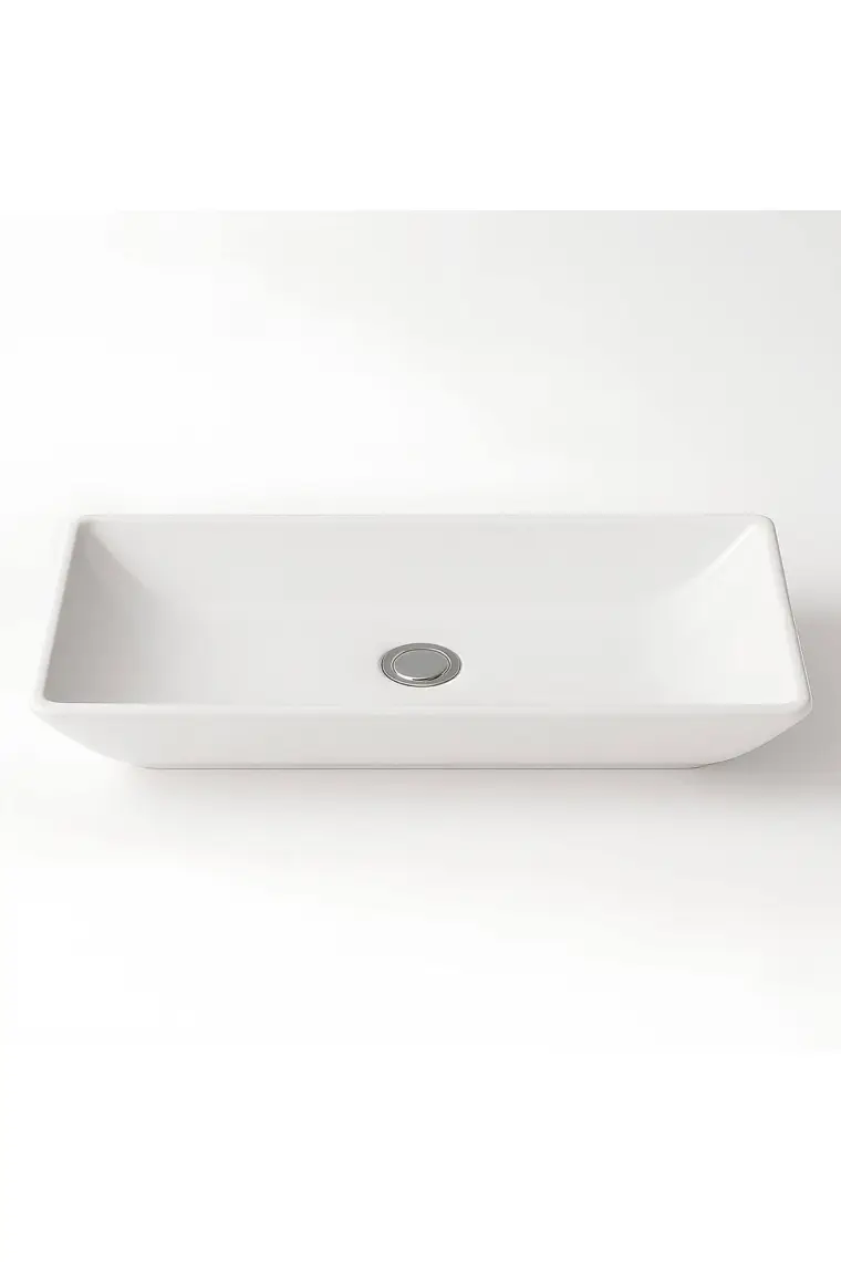 Newarc Domino Tezgah Üstü Deliksiz Lavabo 68x38 cm 5019
