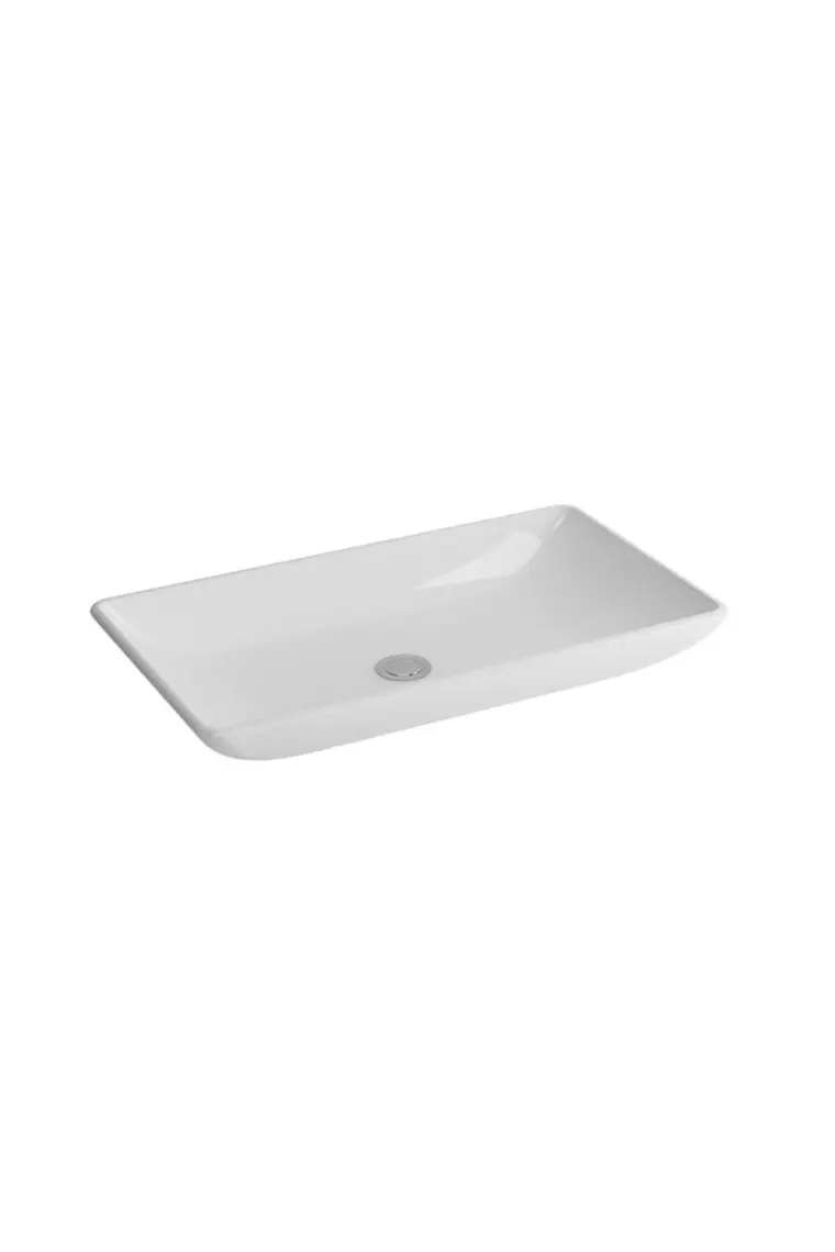 Newarc Domino Tezgah Üstü Deliksiz Lavabo 68x38 cm 5019