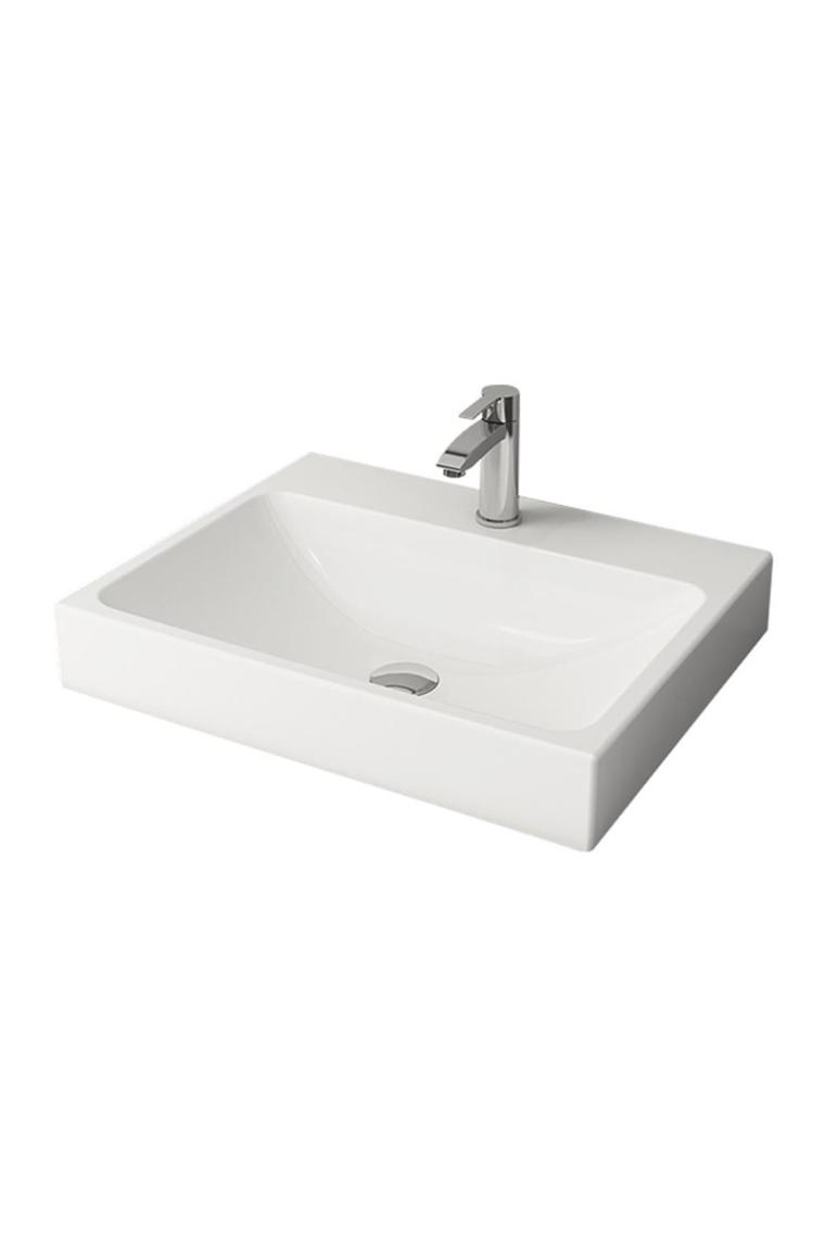 Bocchı Scala Tezgah Üstü Lavabo 60 Cm  Parlak Beyaz