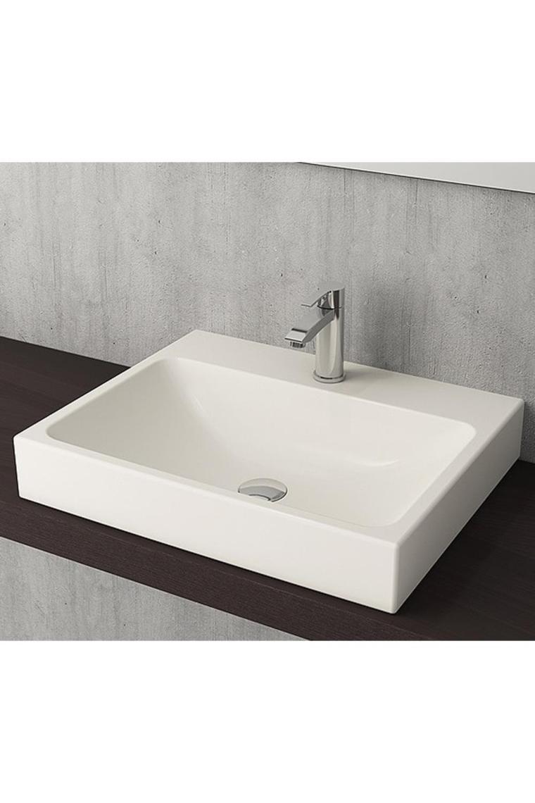 Bocchı Scala Tezgah Üstü Lavabo 60 Cm  Parlak Beyaz