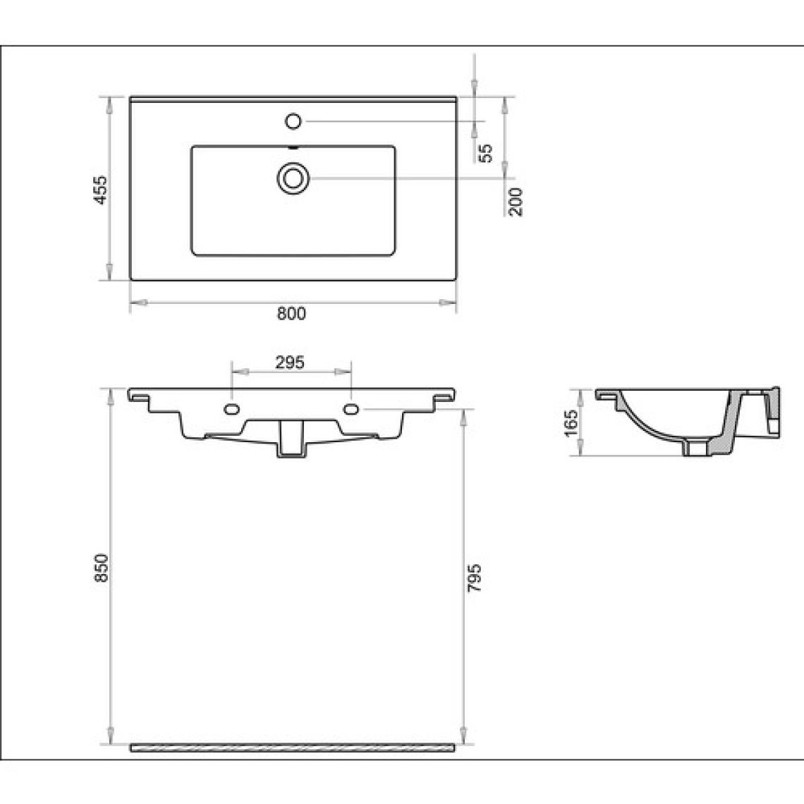 Turavit Bella 80 cm Etejerli Lavabo