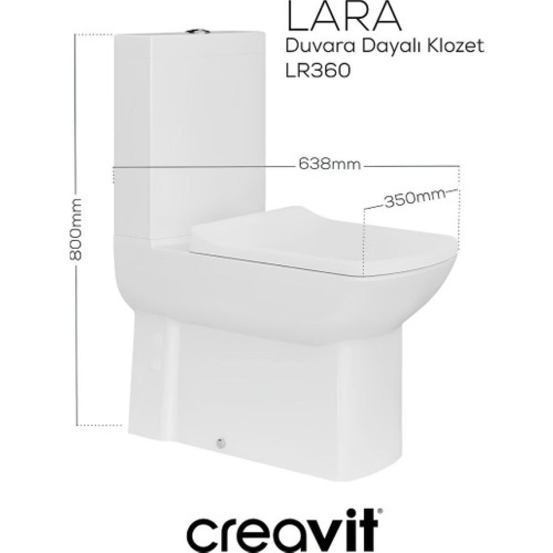 Creavit LR360 Lara Duvara Dayalı Klozet Seti
