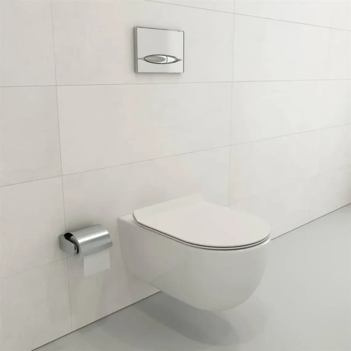 Bocchi V-Tondo Rimless Asma Klozet Parlak Beyaz 1416-001-0128 Kapak Dahil