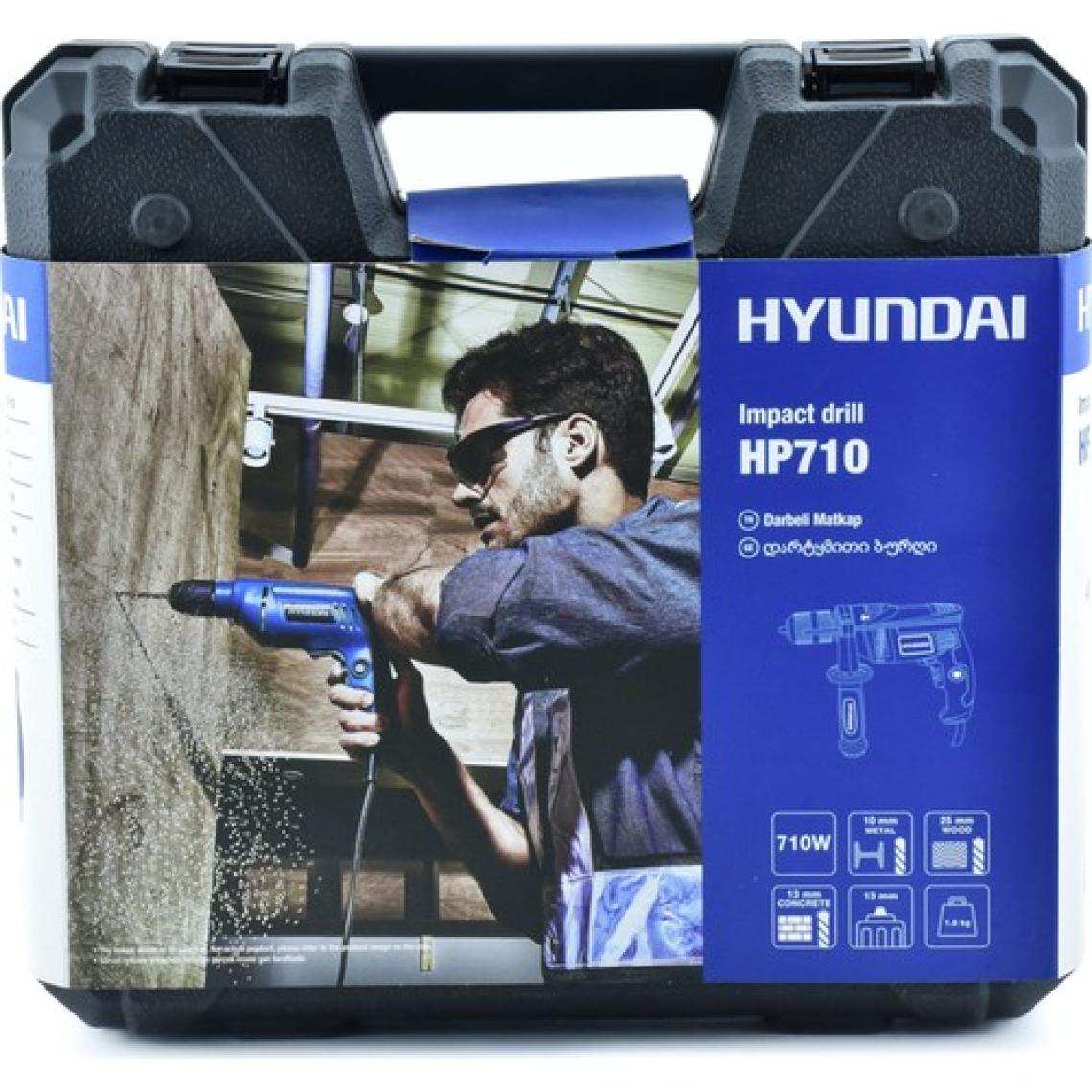 Hyundai Hp710Set 710W Darbeli Matkap Pls.Çanta+16 Parça Uç Set
