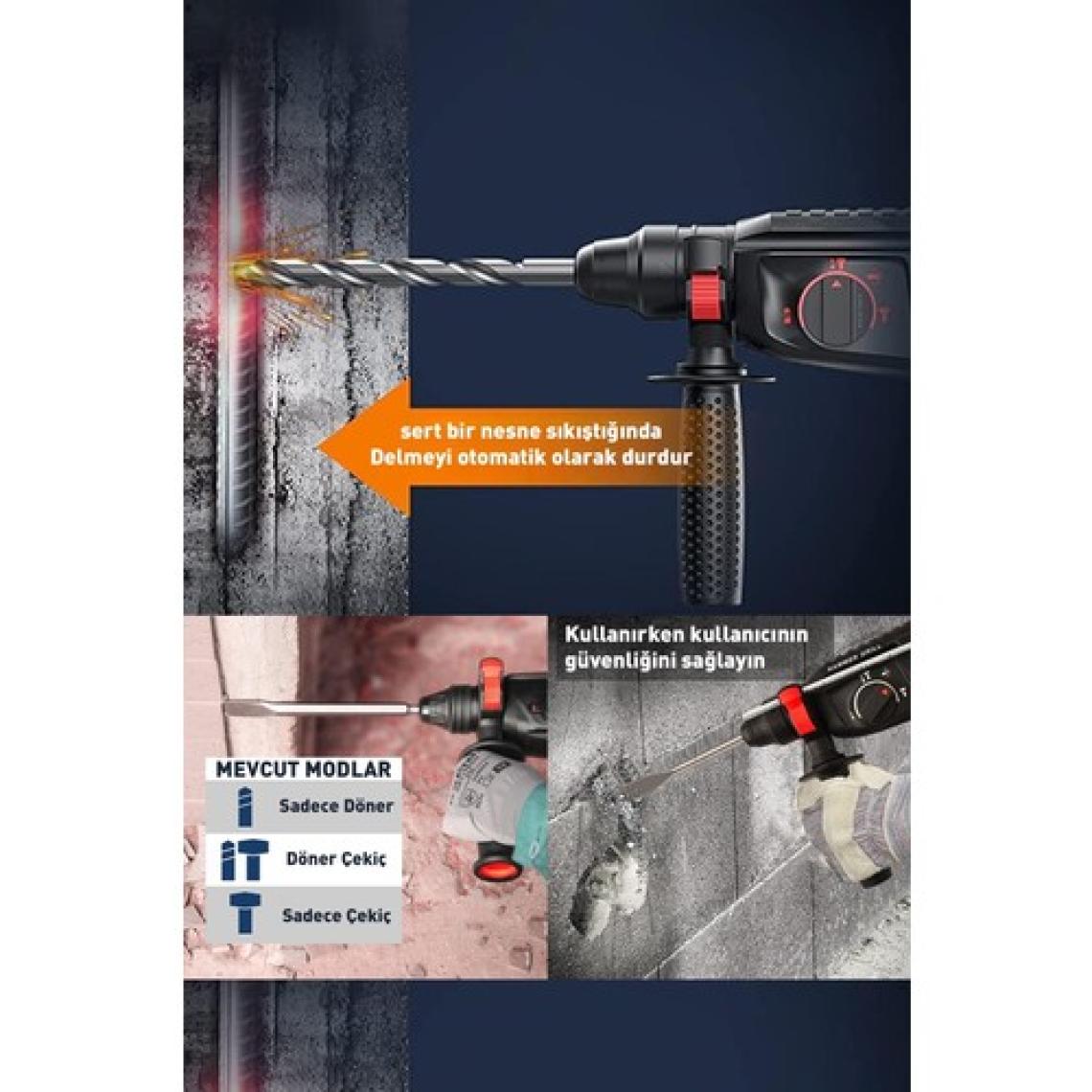 Assur Plus Profesyonel Metal Şanzıman Kırıcı Delici Hilti Darbeli Matkap 2-28MM
