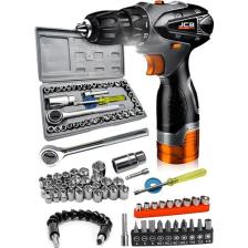 Proxtech  Pro 64 Parça JSR1800 Professionel Akülü Vidalama Matkap,krom Kaplı Çelik 40 Parça Cırcırlı Lokma Seti