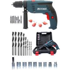 Steiner Alman 3400 Watt Sjs Metal Sanzıman Devir Ayarlı Süper Torq Darbeli Matkap 30 Parça Setli