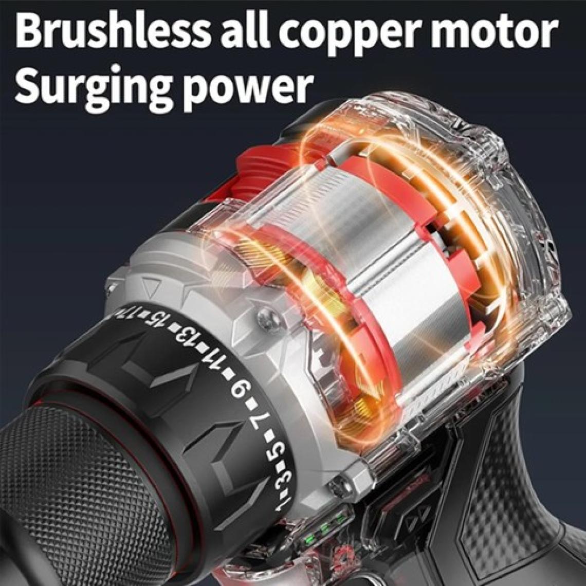 Eisenn Germany Red Xr Orginal 13   mm Metal Mandren 24 V 4 Ah Bl Fırçasız Motor Akülü Darbeli Matkap 10 Pilli