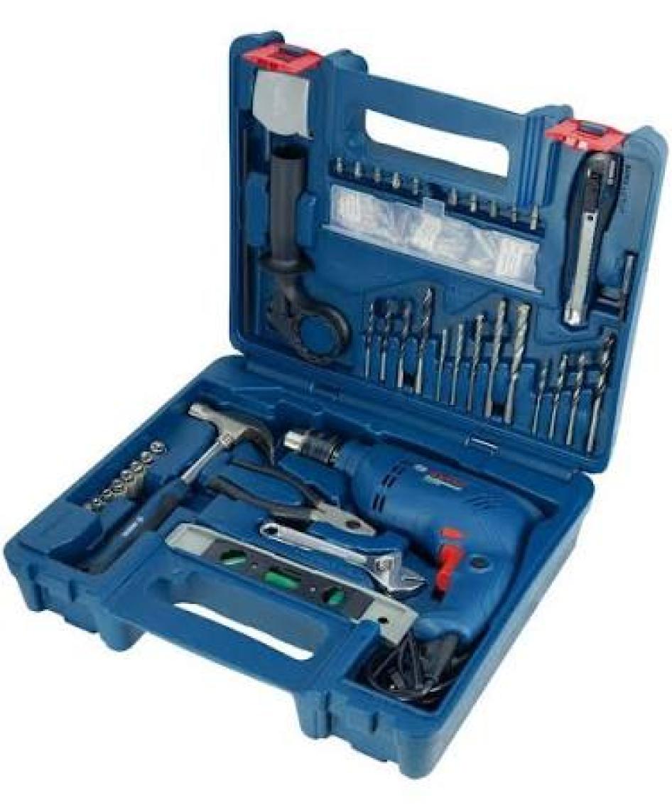 Bosch GSB 600 Darbeli Matkap + 100 Parça Aksesuar Seti
