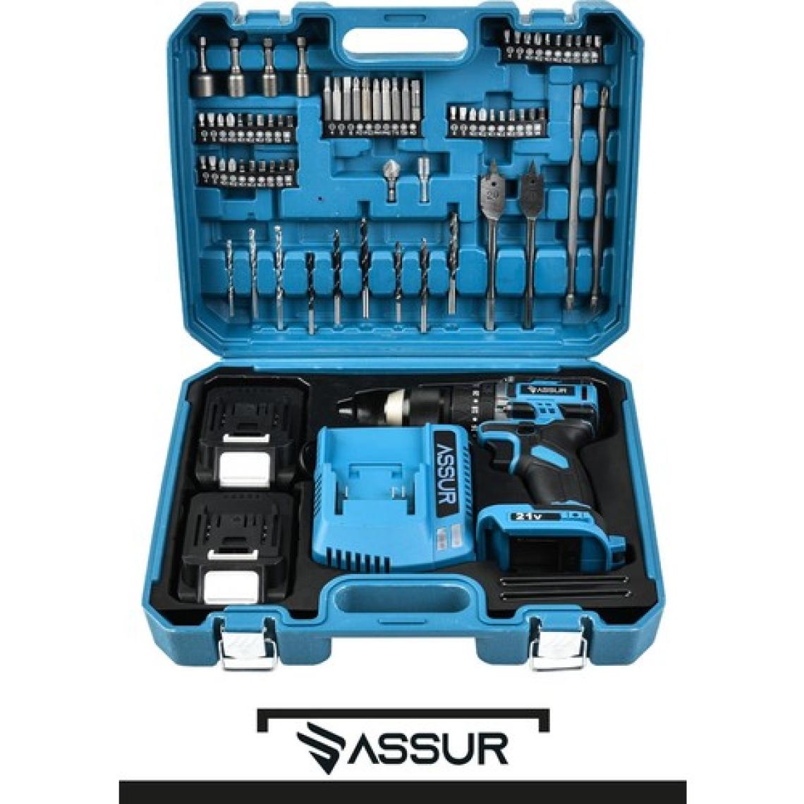 Pro 21V Çift Akülü Vidalama Çelik Mandren Kömürsüz Motor Darbeli Şarjlı Matkap