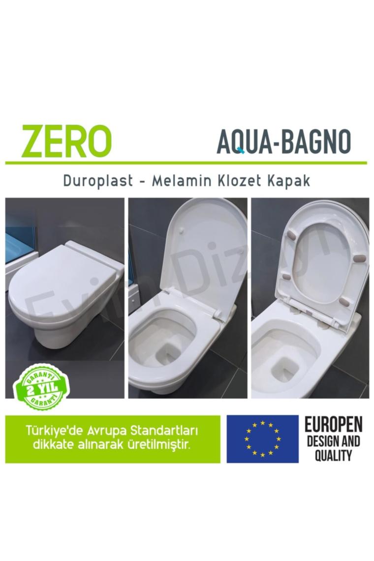 Aqua Bagno Zero Yavaş Kapanan Klozet Kapağı -duroplast