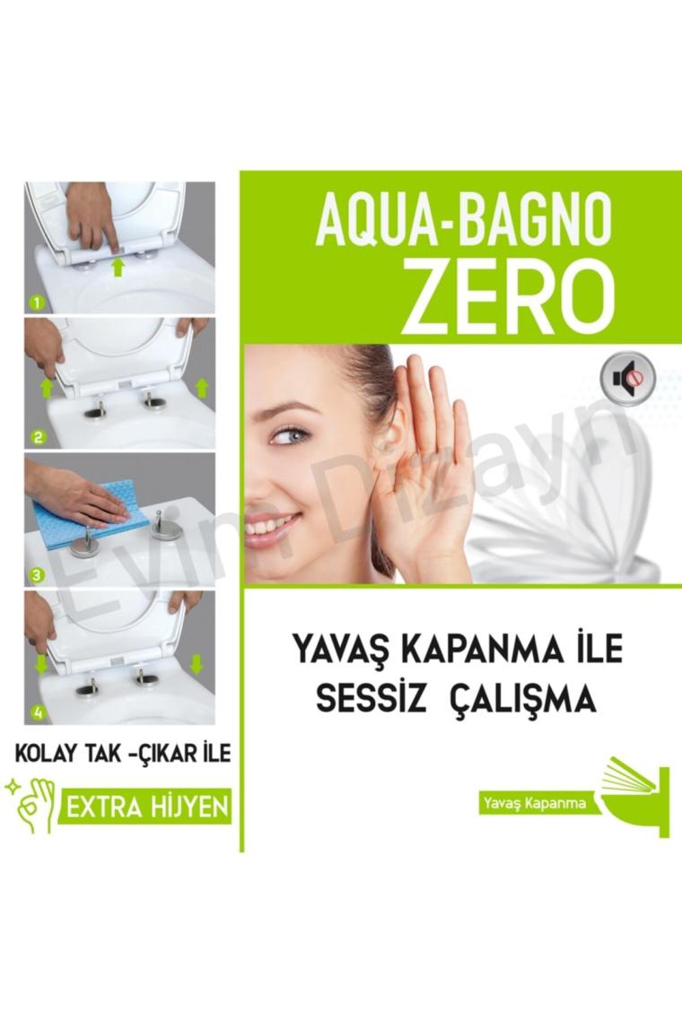 Aqua Bagno Zero Yavaş Kapanan Klozet Kapağı -duroplast